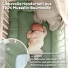 Mousseline babylaken 60x120 cm Groen - hoeslaken, 100% Productafbeelding-voorbeeld 3