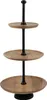 Etagere 3-stöckig Mangoholz mit Metallstange Ø28/23,5/17,5 Produktbild-Vorschau 1