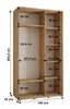A diagram of a wardrobe with dimensions indicated by text and lines. Produktbild-Vorschau