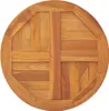 vidaXL Tischplatte Massivholz Teak Rund 2,5 cm 60 cm Produktbild-Vorschau 2