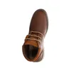 A top-down view of a brown leather boot. Produktbild-Vorschau
