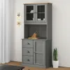 vidaXL Nadstawka do kredensu VIGO szara 78x30x100 cm lite Podgląd zdjęcia produktu 4