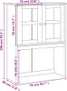 vidaXL Príborník VIGO White 78x30x100 cm Masívne borovicové Náhľad obrázku produktu 8