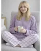 Pyjama - für Frauen - Hose mit langärmeligem Shirt - Produktbild-Vorschau 4