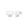 Applique Moderna Andromeda Alluminio Coffee 1 Luce E27 Produktbild-Vorschau 2