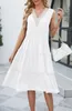 ASKSA Damen Sommerkleid Spitze V-Ausschnitt Ärmellos Produktbild-Vorschau 3