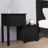 vidaXL Nachttisch Schwarz 79,5x38x65,5 cm Massivholz Kiefer Produktbild-Vorschau 2
