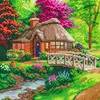 Crystal Art Kinkade Landhaus 30x30cm Produktbild-Vorschau 2