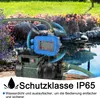A water pump and its control unit are shown in a garden setting with water spraying, suggesting outdoor use. Náhľad obrázku produktu