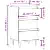 vidaXL Credenza nera 40x35x70 cm materiale a base di legno Anteprima dell’immagine prodotto 8