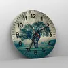 Wanduhr - Rund - Glasuhr - Baum Natur Feld - 30x30cm - Produktbild-Vorschau 4