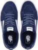 A top-down view of a pair of blue Vans sneakers. Produktbild-Vorschau
