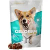 A bag of dog treats with a corgi on the front, and a pile of treats in the foreground. Produktbild-Vorschau