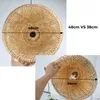 Kulatá závěsná lampa z proutí a bambusu Ø38 cm x 20 cm - Náhled obrázku produktu 7
