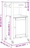 Carrello da cucina MONZA 48x40x90 cm in legno massiccio di Anteprima dell’immagine prodotto 8