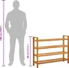 vidaXL Schuhregal mit 4 Etagen 100x27x80 cm Massivholz Produktbild-Vorschau 6