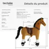 Cheval à bascule sur roulettes en peluche - 29 x 76 x 85 cm Voir les images du produit 6
