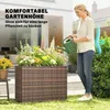 Outsunny Hochbeet mit verstellbaren Füßen PE-Rattan Produktbild-Vorschau 4