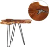 Couchtisch 70 x 45 cm Massivholz Teak und Polyresin Produktbild-Vorschau 1