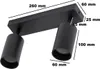 Reflektor sufitowy QUALIS czarny 2xGU10x40W metal Podgląd zdjęcia produktu 5