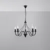 Závěsné lustrové svítidlo černé 5xE14 12W MINERWA Sollux Náhled obrázku produktu 2