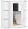 HOMCOM Armadietto a specchio, scaffale da bagno, mobile da Anteprima dell’immagine prodotto 1