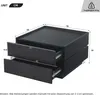 Merax Couchtisch 360° drehbar mit 2 Schubladen, moderne Produktbild-Vorschau 6