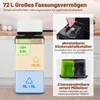 COSTWAY, poubelle de 72 litres avec 4 compartiments, Voir les images du produit 5