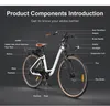 A diagram of an e-bike with various components labeled. Produktbild-Vorschau