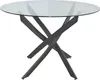 4-Fuß-Esstisch mit Ø110 cm Glasplatte Produktbild-Vorschau 1
