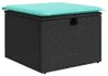 Gartensofa-set mit Kissen 6 pcs Schwarz und Türkis Produktbild-Vorschau 6