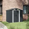 vidaXL Zahradní přístřešek antracitová ocel 204 x 132 x 186 Náhled obrázku produktu 2