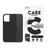 A black phone case and its packaging are displayed against a white background. Voir les images du produit
