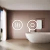 SONNI Specchio da bagno semicircolare bianco 80 x 60 x 3,5 Anteprima dell’immagine prodotto 3