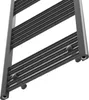 A close-up, angled view of a black radiator. Podgląd zdjęcia produktu