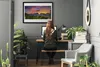 Bild 100x70 MDF-Rahmen Wandkunst Sun Mountain Forest Nature Produktbild-Vorschau 3