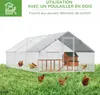 PawHut Enclos poulailler chenil volière extérieur 18 m² - Voir les images du produit 4