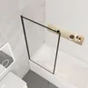 75x140cm schwarz Badewannenaufsatz 6mm ESG Nanoglas Produktbild-Vorschau 2