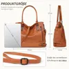 TANTOMI Henkeltasche  Leder Schultertasche Handtasche Top Produktbild-Vorschau 6