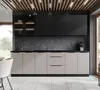 Kondela Oberer Küchenschrank Siber 80 G-90 2F - schwarz Produktbild-Vorschau 3