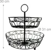 Relaxdays Obst Etagere, 2-stöckig, Metall, HxD: 30 x 31 cm, Produktbild-Vorschau 4