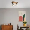 Spotleuchte Deckenlampe schwenkbar 2xE27 Metall-Holz Produktbild-Vorschau 5
