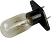 A close-up studio shot of a microwave oven light bulb with a black mounting bracket. Produktbild-Vorschau