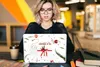 MuchoWow® Laptop Aufkleber Sticker Cover Winter - Rot - Produktbild-Vorschau 5