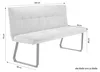byLIVING Sitzbank Talea, 160 cm, hellgrau, Gestell Metall Produktbild-Vorschau 7