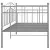 The Living Store Schlafsofa Bettgestell Grau Metall 90x200 Produktbild-Vorschau 5