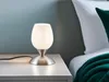 Tischlampe - H 18 cm - Nickelfarben matt - Weiß - Metall - Produktbild-Vorschau 1