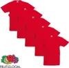 Fruit of the Loom Kinder-T-Shirt Original 5 Stk. Rot Größe Produktbild-Vorschau 1
