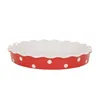 Isabelle Rose Quiche - / Tarte Form aus Keramik - rot polka Produktbild-Vorschau 1
