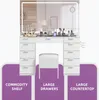 Schminktisch Extra Large mit einstellbarer LED-Beleuchtung Produktbild-Vorschau 5
